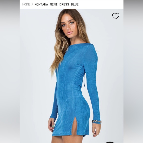 Princess Polly Montana Mini Dress Blue Lioness Sold Out - Picture 8 of 15